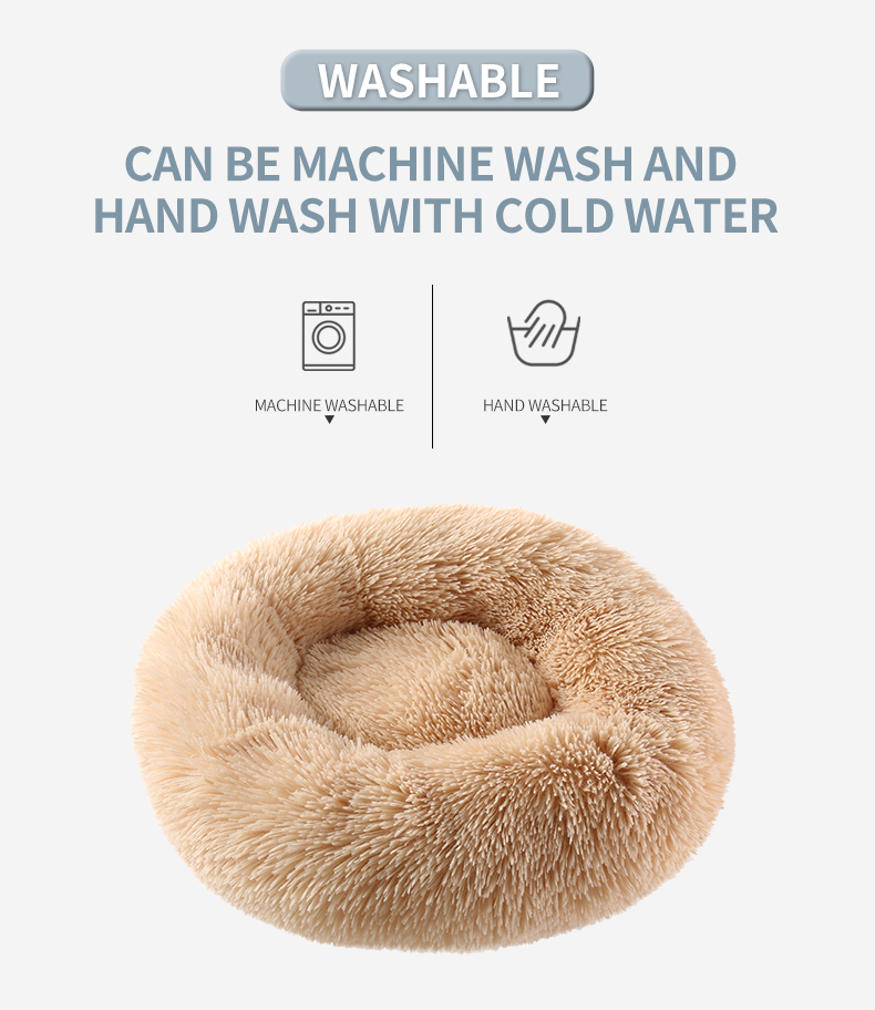 Round Long Hairy Autumn And Winter Nest Pad Cat Mattress — detail 7