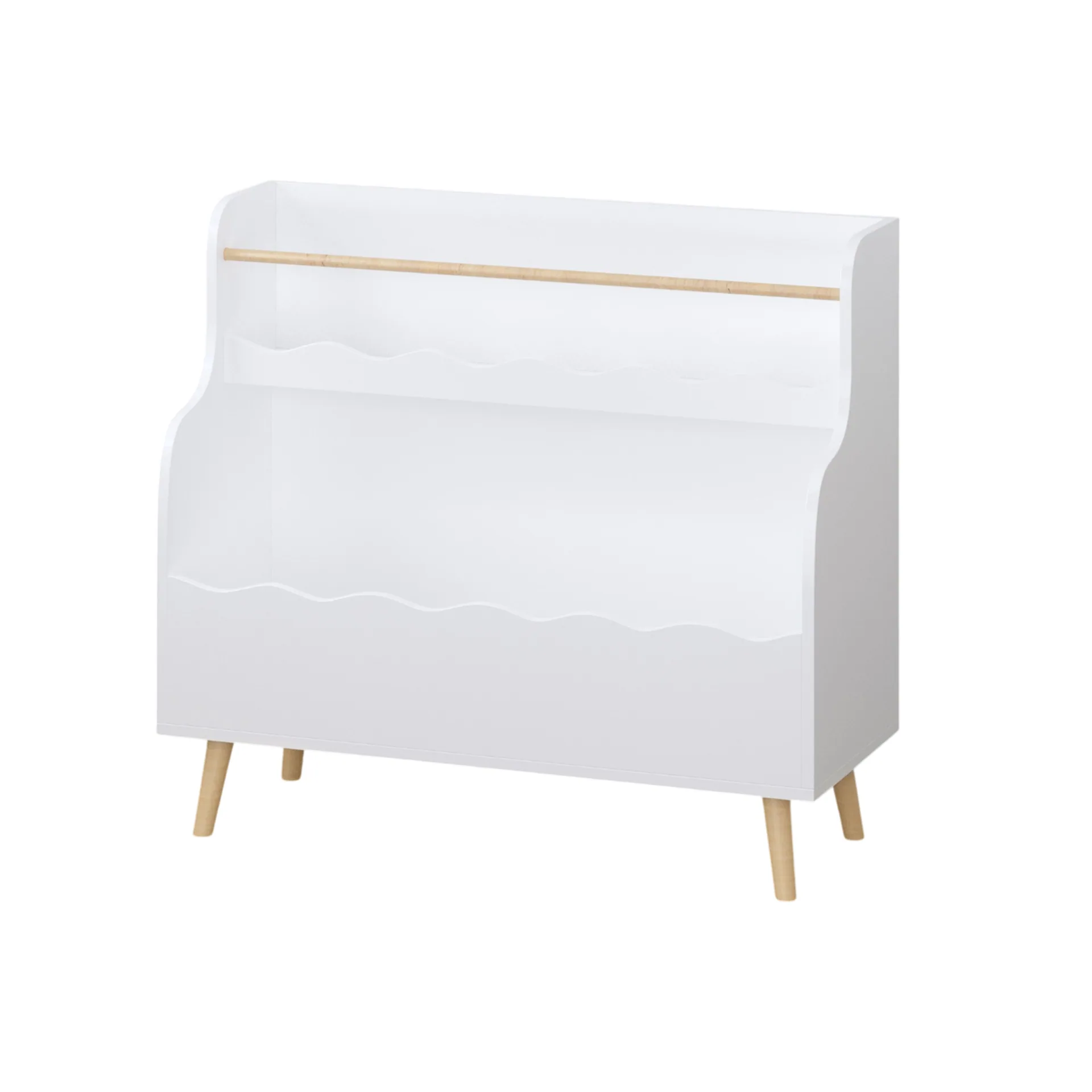 Kids Bookcaes, Children Book Organizer, Toy Storage Cabinet Organizer, White — detail 12