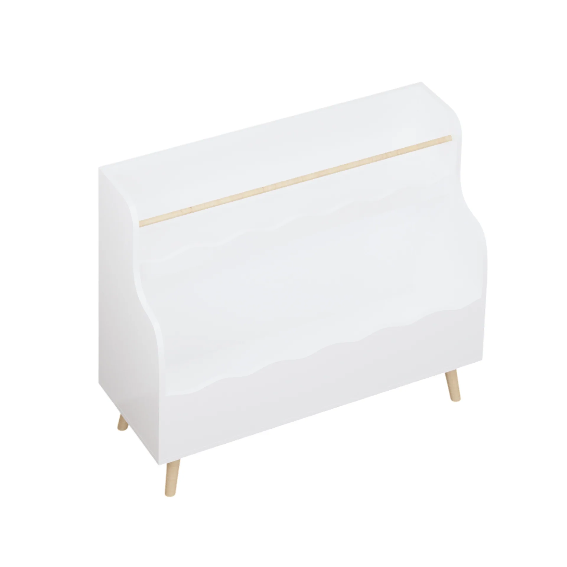 Kids Bookcaes, Children Book Organizer, Toy Storage Cabinet Organizer, White — detail 15