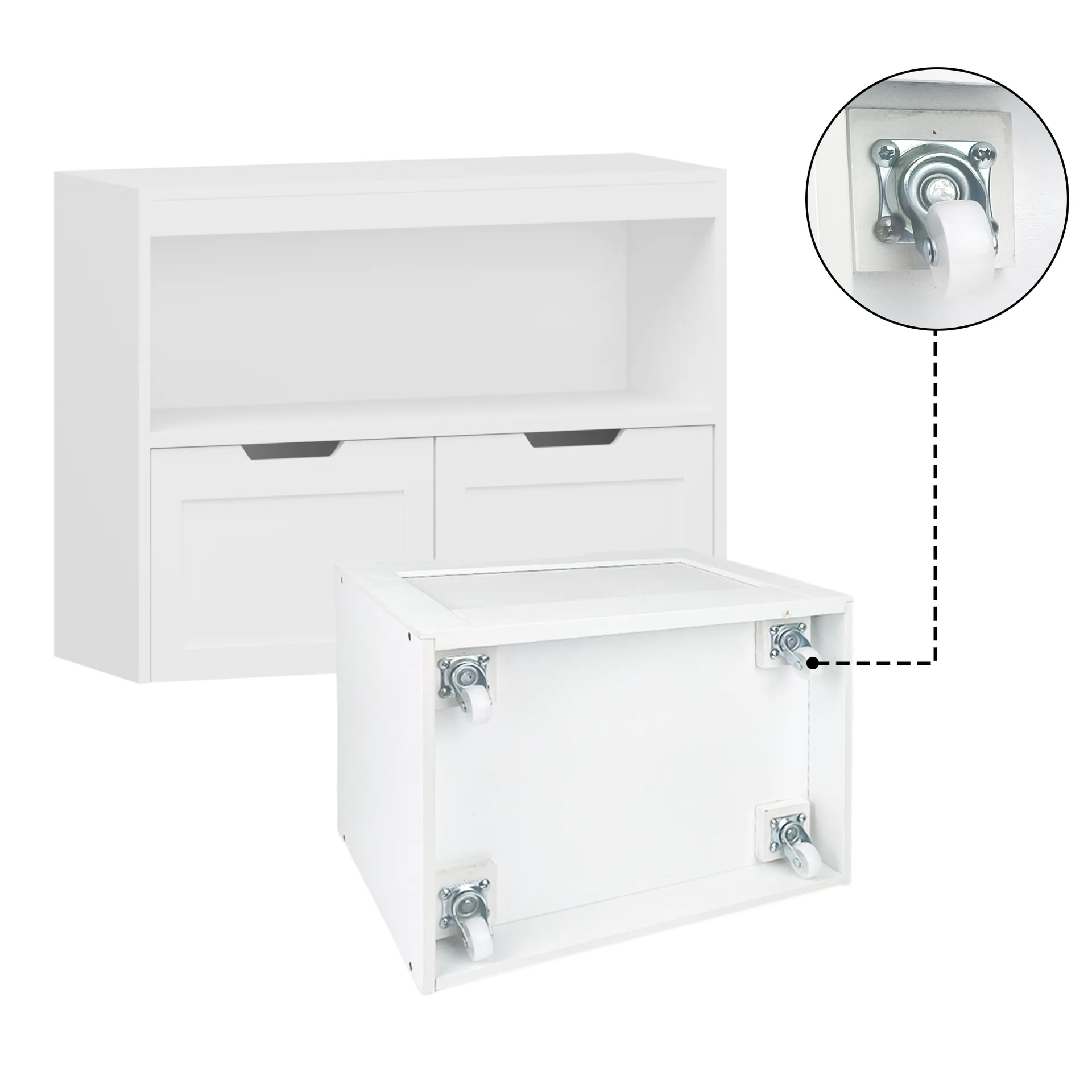 Book Organizer, Toy Storage Cabinet Organizer, White — detail 13