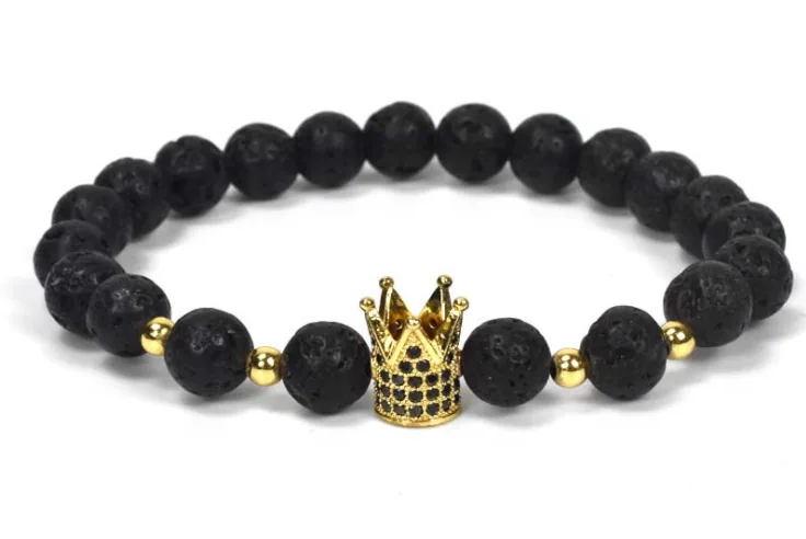 Natural Stone Owl Head Yoga Bracelet — detail 4