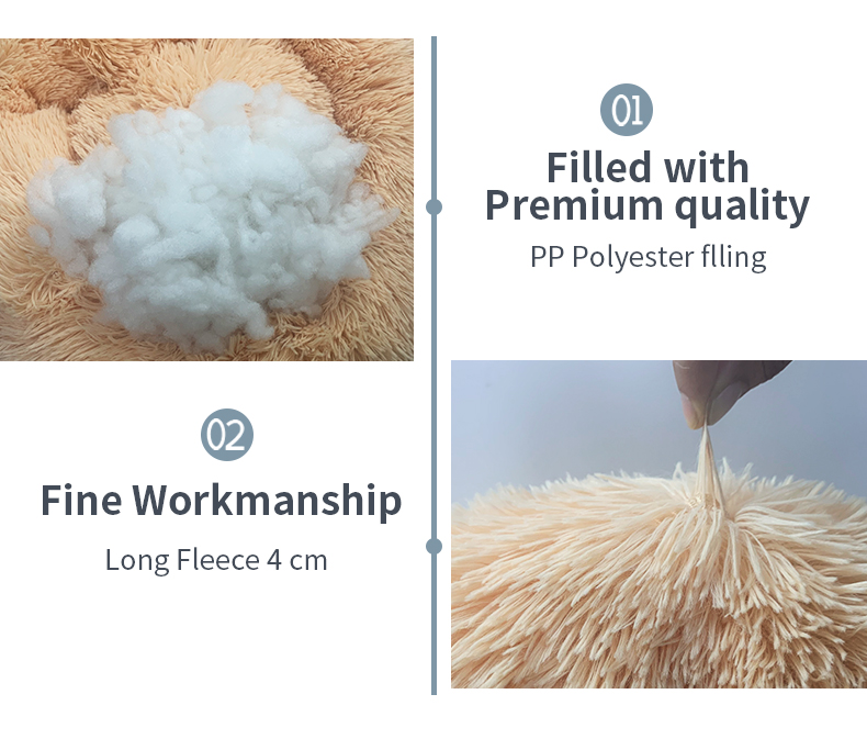 Round Long Hairy Autumn And Winter Nest Pad Cat Mattress — detail 6