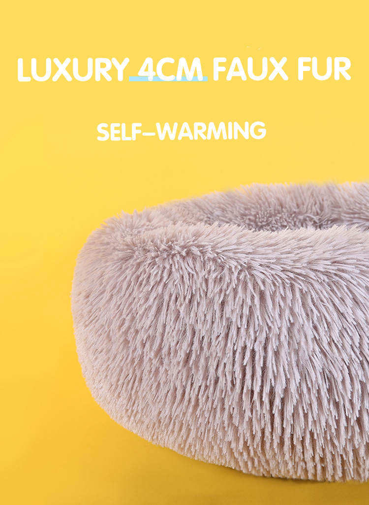 Round Long Hairy Autumn And Winter Nest Pad Cat Mattress — detail 11