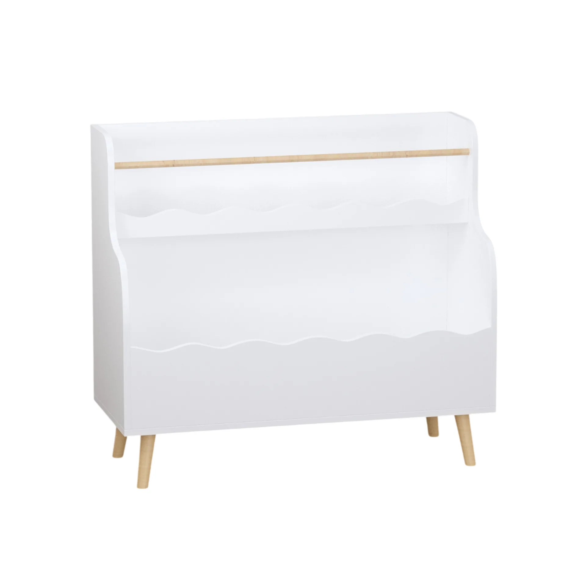 Kids Bookcaes, Children Book Organizer, Toy Storage Cabinet Organizer, White — detail 7