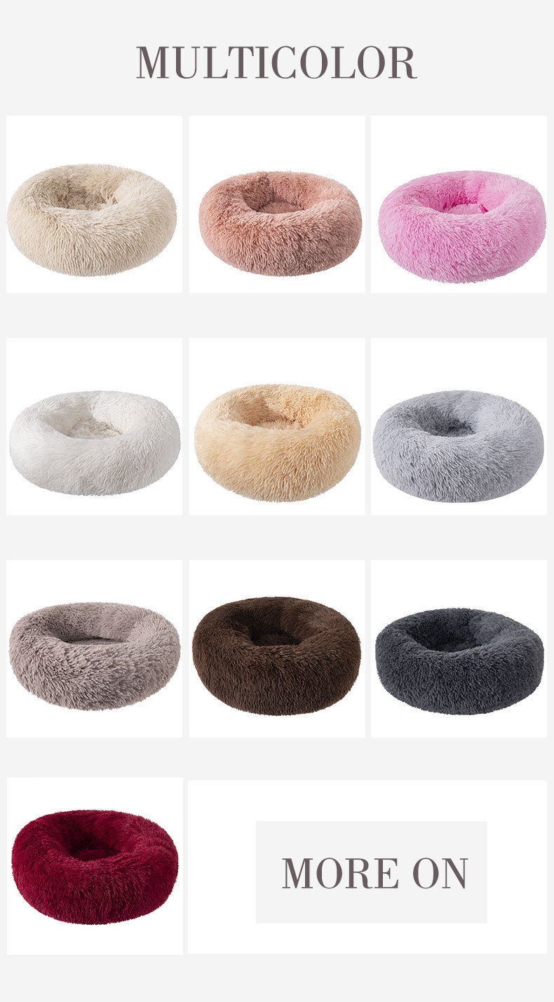 Round Long Hairy Autumn And Winter Nest Pad Cat Mattress — detail 12