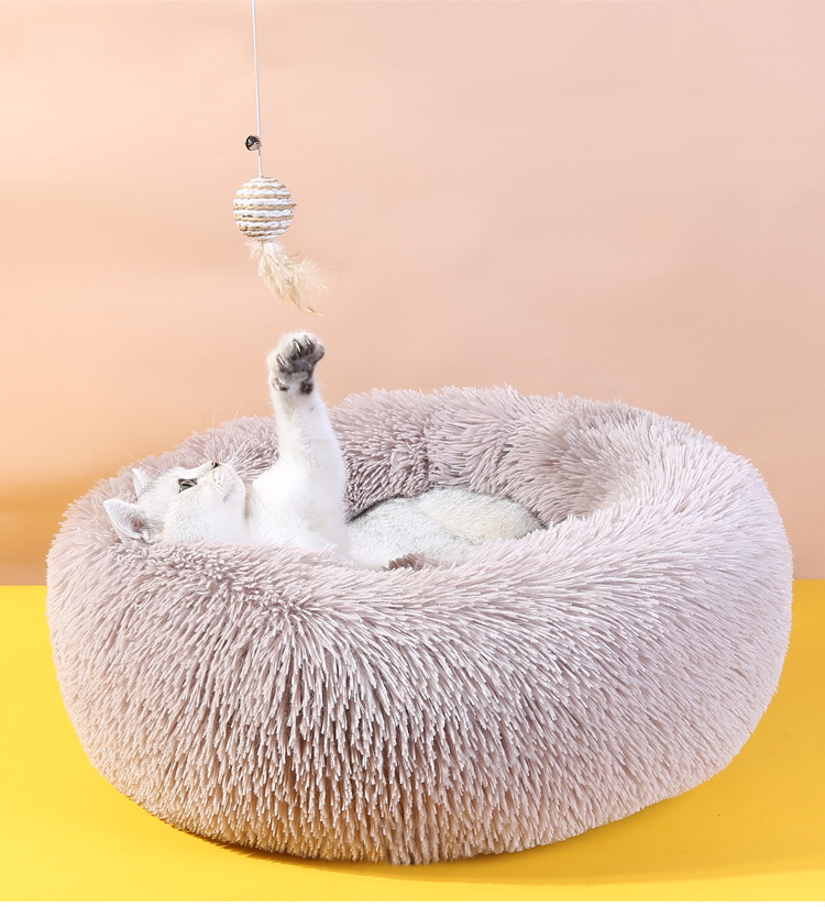 Round Long Hairy Autumn And Winter Nest Pad Cat Mattress — detail 10