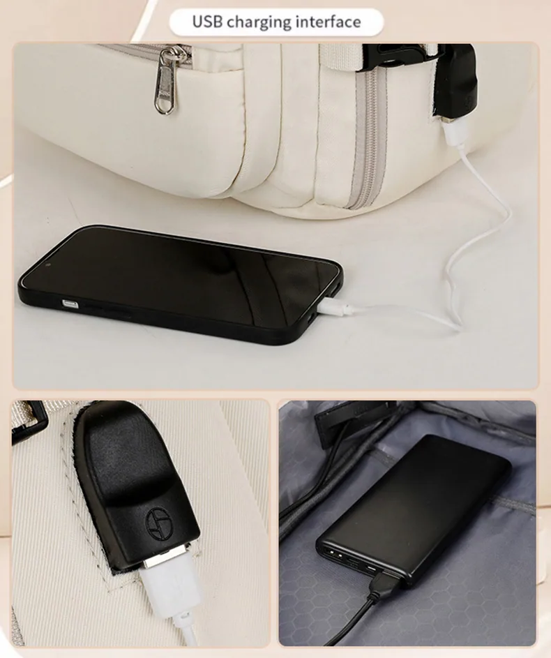 Large Capacity Backpack For Women Men Multiple Pockets And Zippers Versatile Computer Bags Business Travel Backpack — detail 10