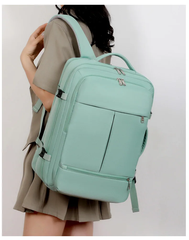 Large Capacity Backpack For Women Men Multiple Pockets And Zippers Versatile Computer Bags Business Travel Backpack — detail 2