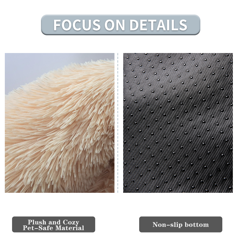 Round Long Hairy Autumn And Winter Nest Pad Cat Mattress — detail 5