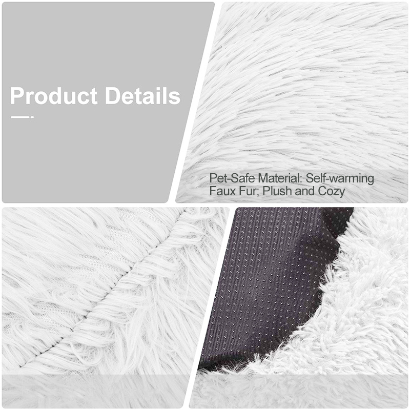 Round Long Hairy Autumn And Winter Nest Pad Cat Mattress — detail 2