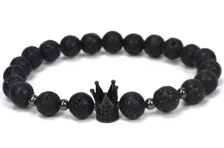 Natural Stone Owl Head Yoga Bracelet — detail 3