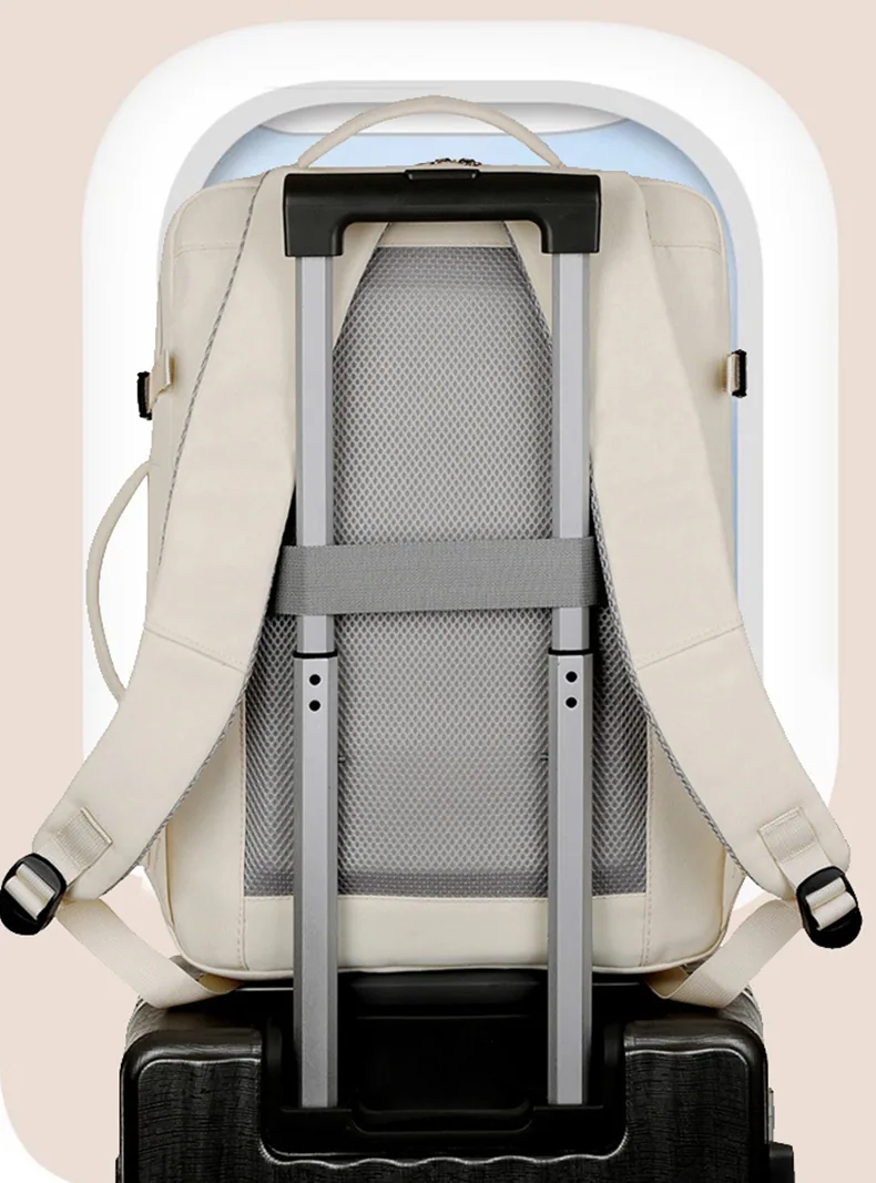 Large Capacity Backpack For Women Men Multiple Pockets And Zippers Versatile Computer Bags Business Travel Backpack — detail 7