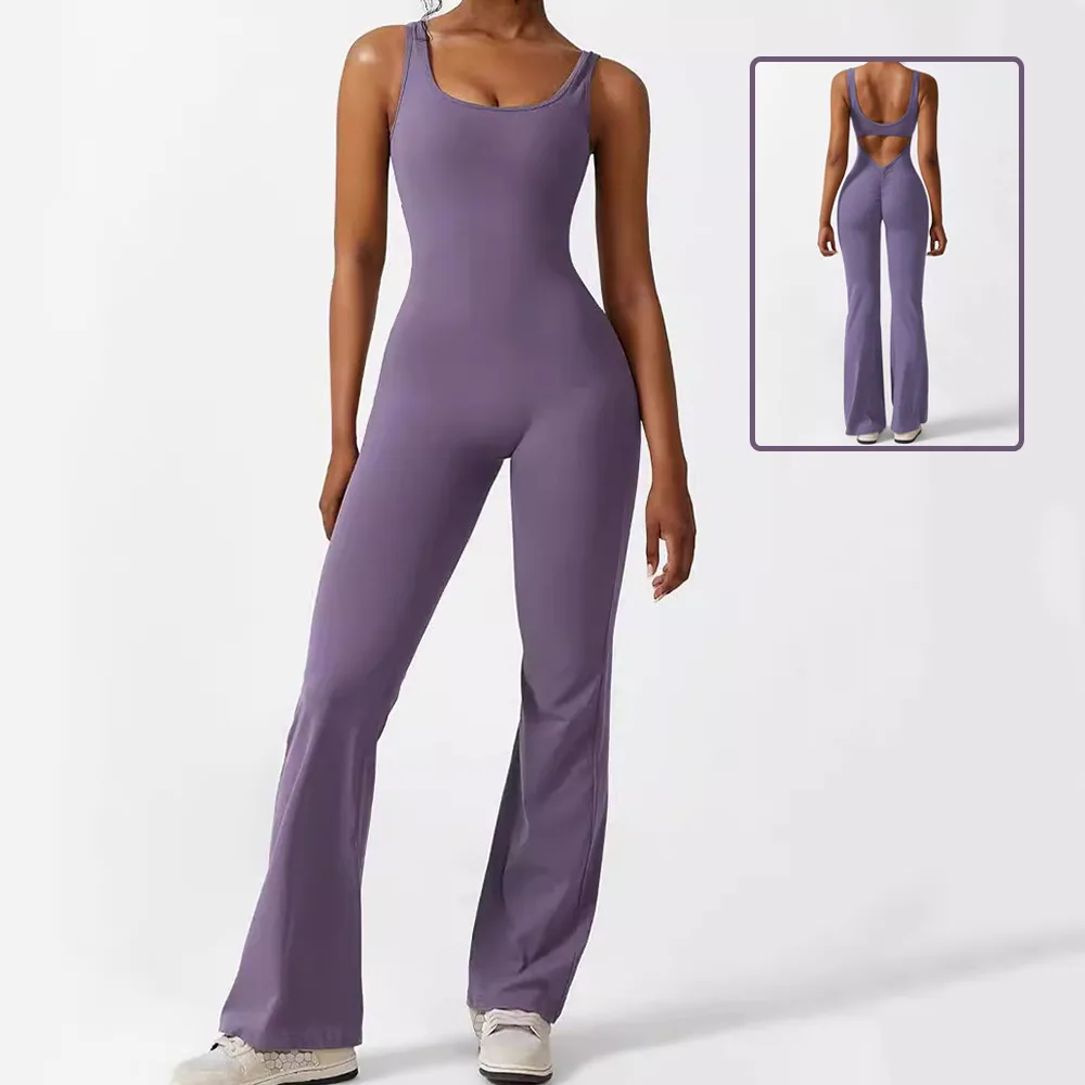 Flared Workout Jumpsuit
