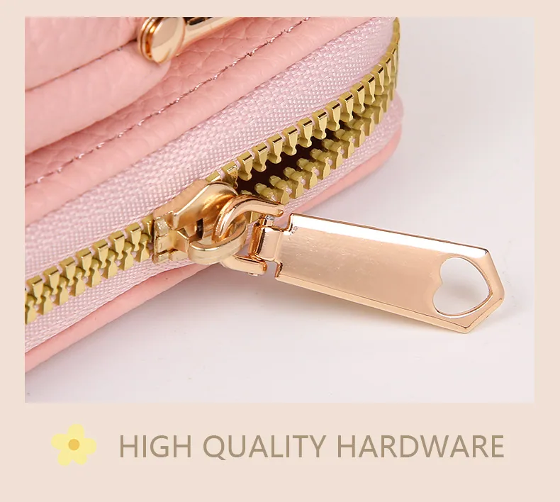 Flower Embroidery Phone Bag With Lock Buckle Outdoor Long Wallet Fashion Shoulder And Crossbody Bags — detail 4