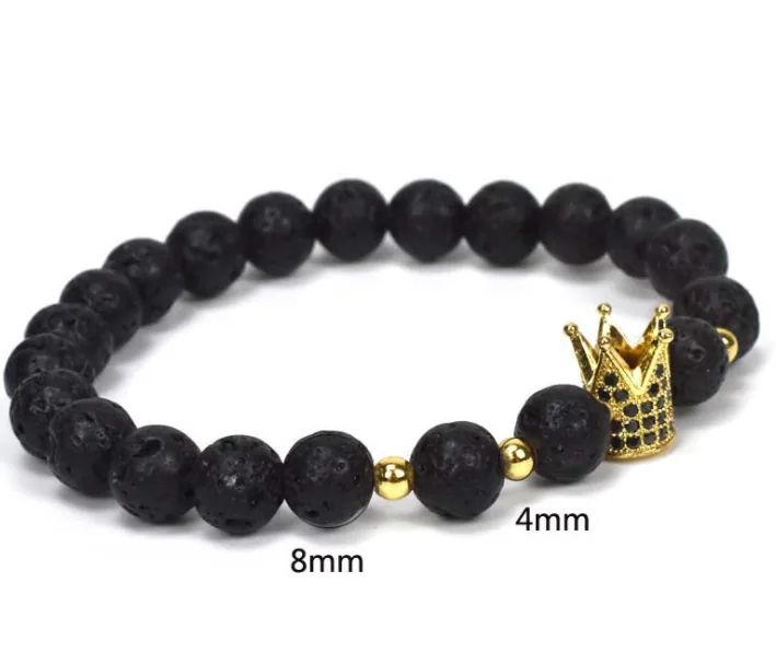 Natural Stone Owl Head Yoga Bracelet — detail 5